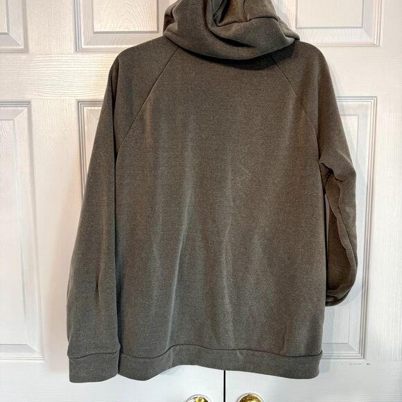 NIKE Dri-Fit Lg Full Zip Front Grey Fleece Hoodie - Picture 2 of 8